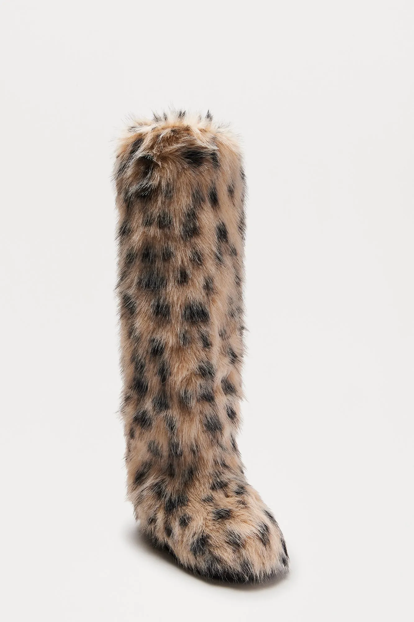 Arctic Faux Fur Boots - Leopard