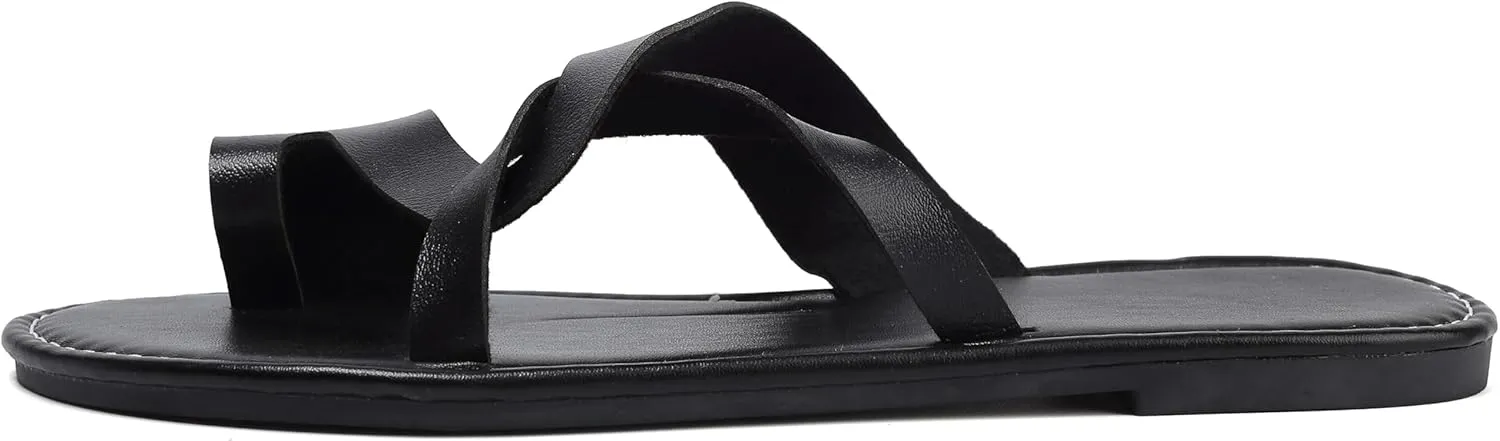 Bohemian Dress Sandals Womens Casual Flats Sandals Comfortable Ankle Strap Summer Boho Thong Sandals