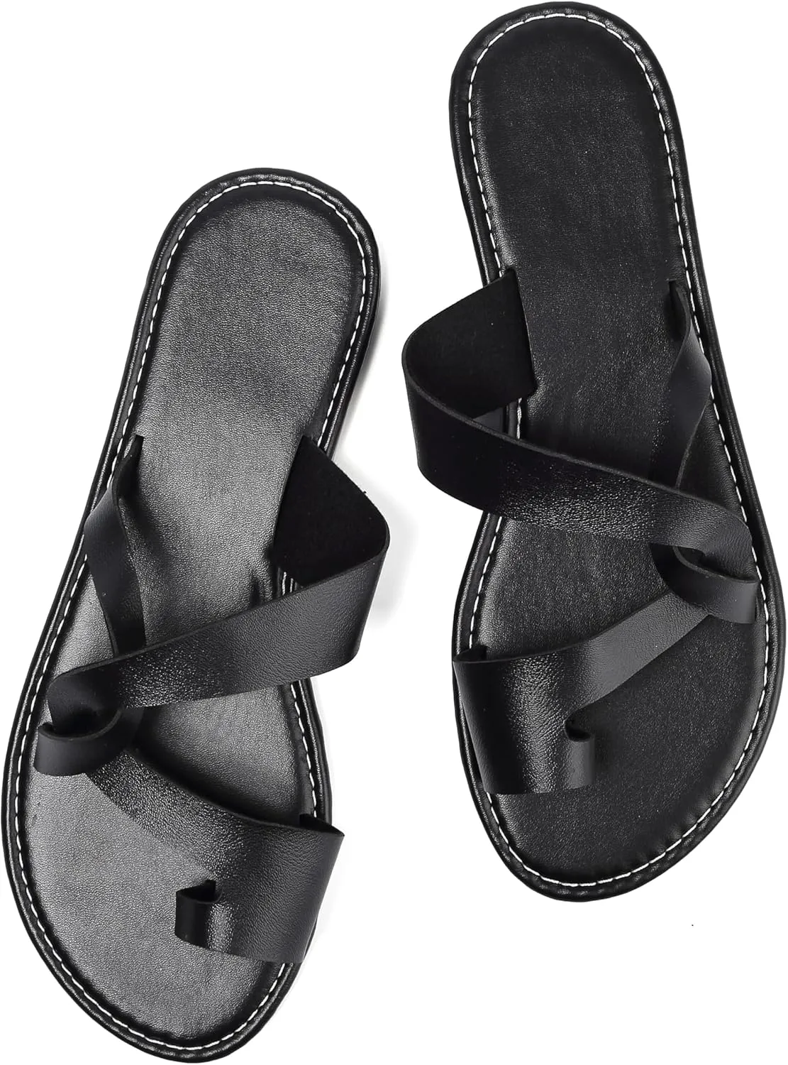 Bohemian Dress Sandals Womens Casual Flats Sandals Comfortable Ankle Strap Summer Boho Thong Sandals
