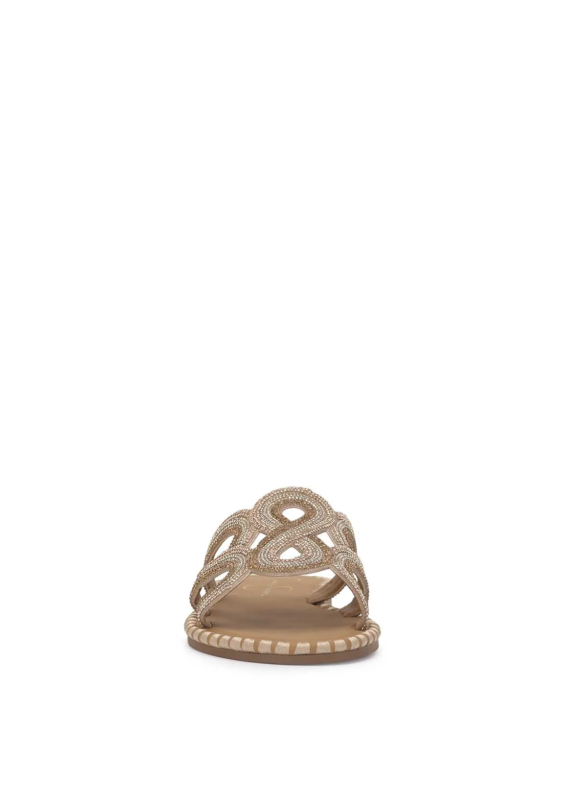 Bria Flat Sandal in Champagne