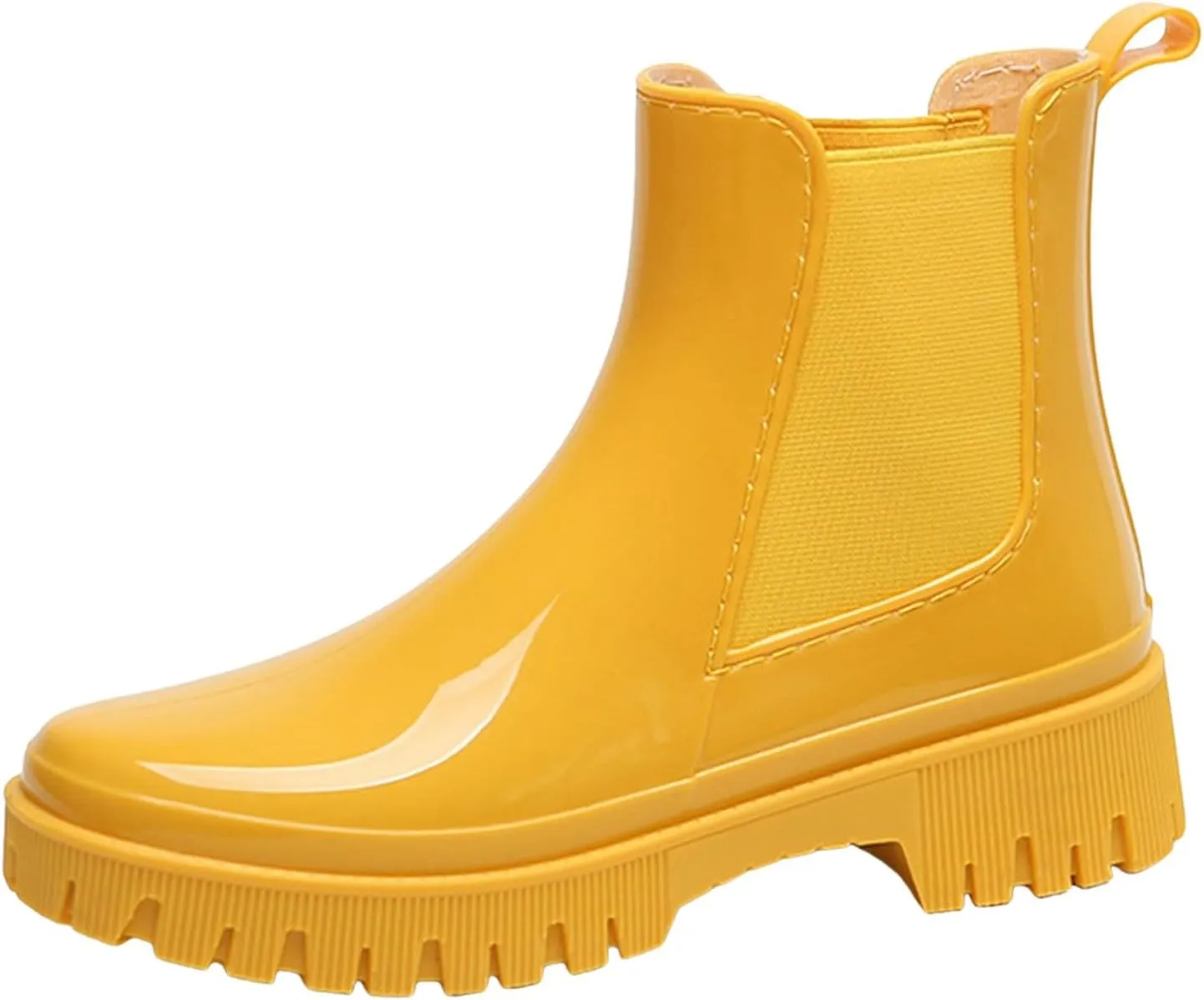 Cathalem Ankle Rain Boots for Women Waterproof Chelsea Rain Boots Rubber Boots Short Boots Anti Slip Lightweight Work Booties