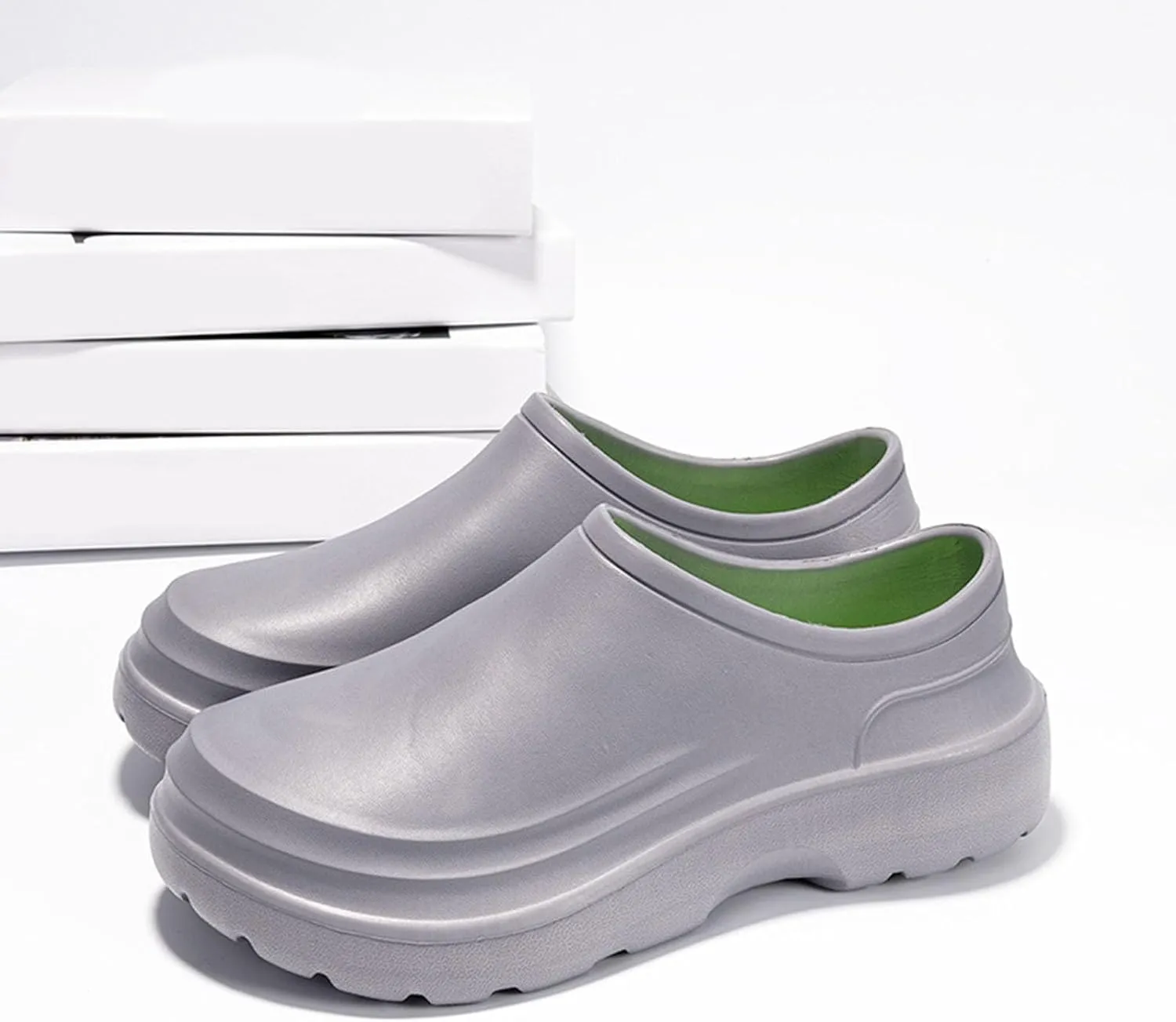 Chef Shoes Non Slip Clogs Work Kitchen Shoes Zapatos De Chef for Men Leather Slippers Size 11