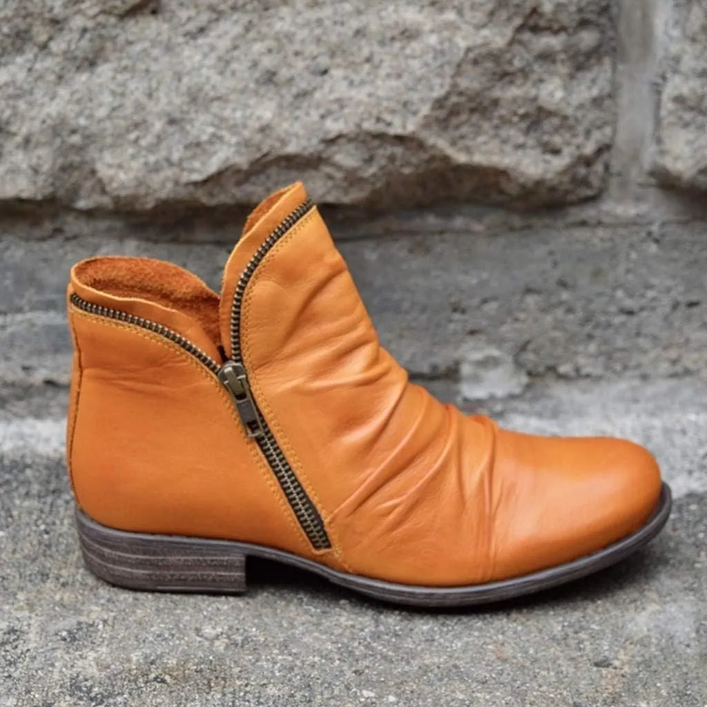 Cowboy Boots for Women Womens Western Vintage Casual Shoes Chunky Heel Fall Dress Short Boots Cowgirl Ankle Suede Zipper Booties