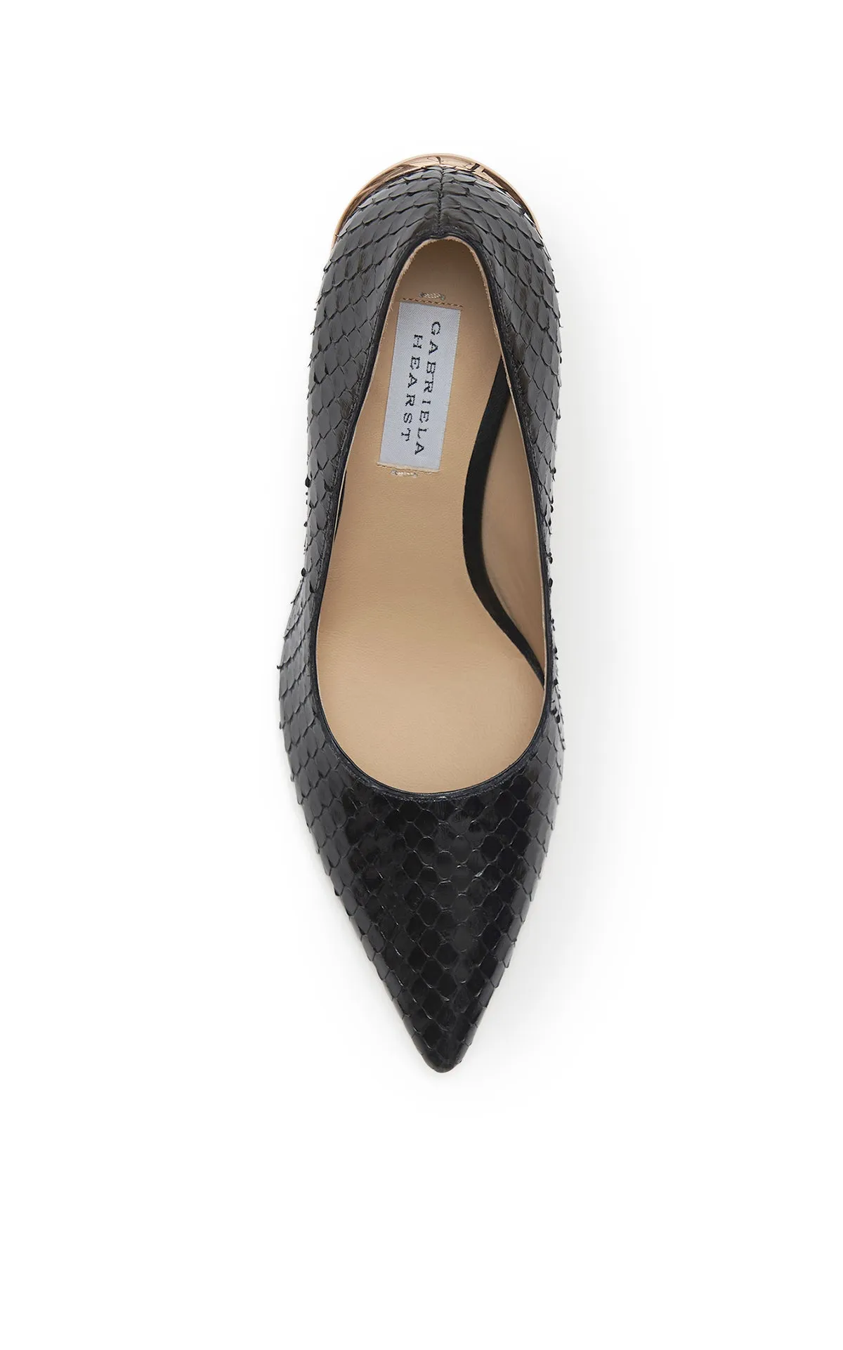 Edwina High Heel Stiletto Pump in Black Inversa™ Python Skin