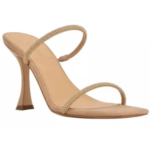 Glitter Straps Beige Heels