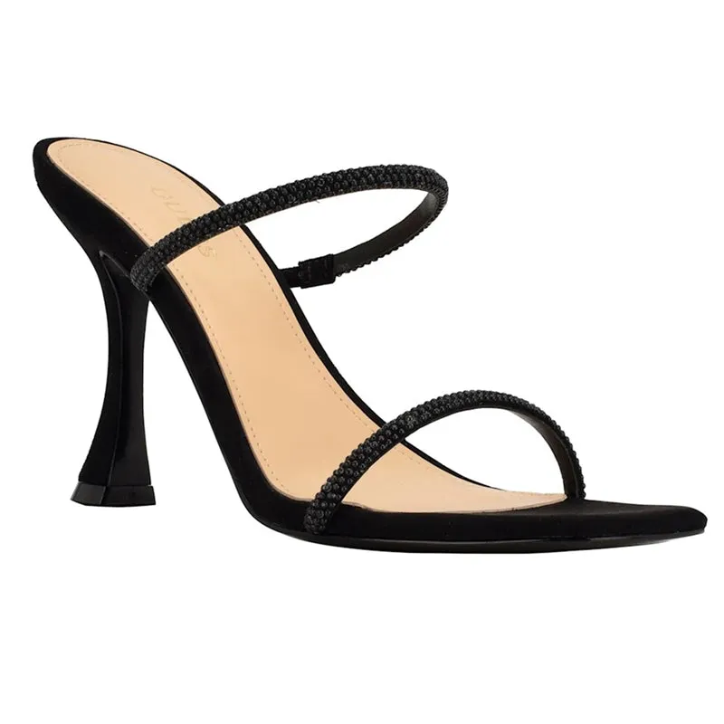 Glitter Straps Black Heels