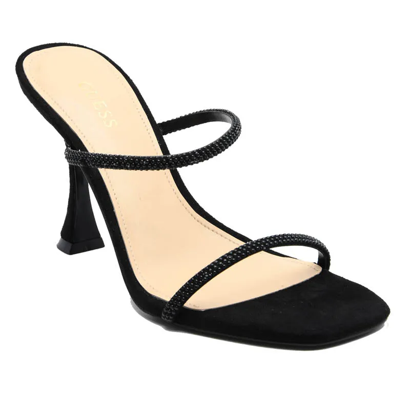 Glitter Straps Black Heels
