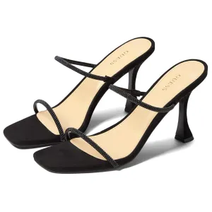 Glitter Straps Black Heels
