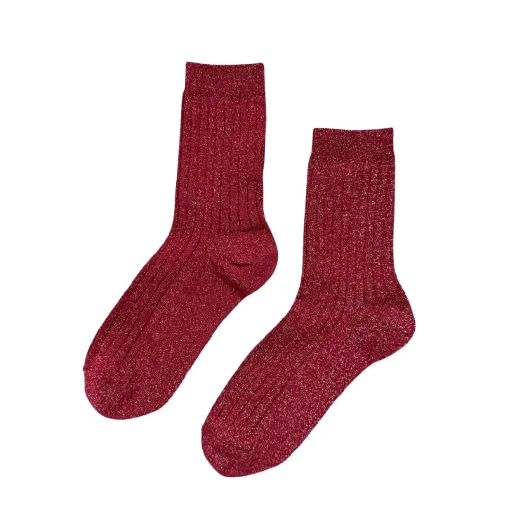 Her Socks (Carmine Glitter)