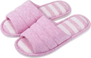 House Slippers for Women Men Casual Open Toe House Flat Slippers Soft Indoor Outdoor Shoes Comfortable Slip On bedroom Slipper Lightweight Home Sandals