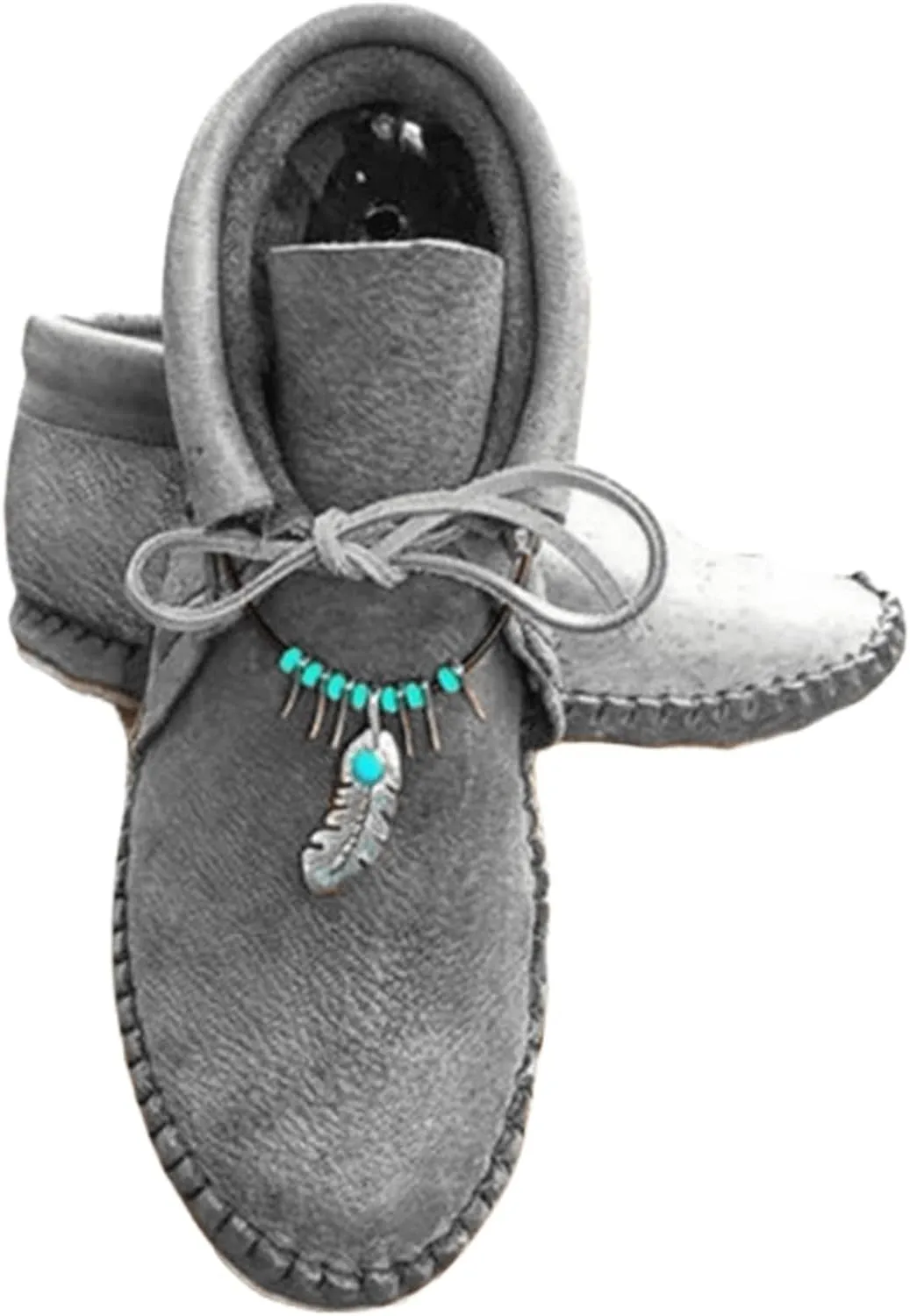 Lausiuoe Boots For Women Ankle Booties Flat Short Boots Side Zipper Shoes Western Casual Dressy Fashion Boot Pull-On