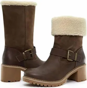Lausiuoe Winter Boots For Women Fashion 2022 Womens Snow Boots With Warm Fur Lining Non Slip Fuzzy Booties Outdoor Platform Shoes