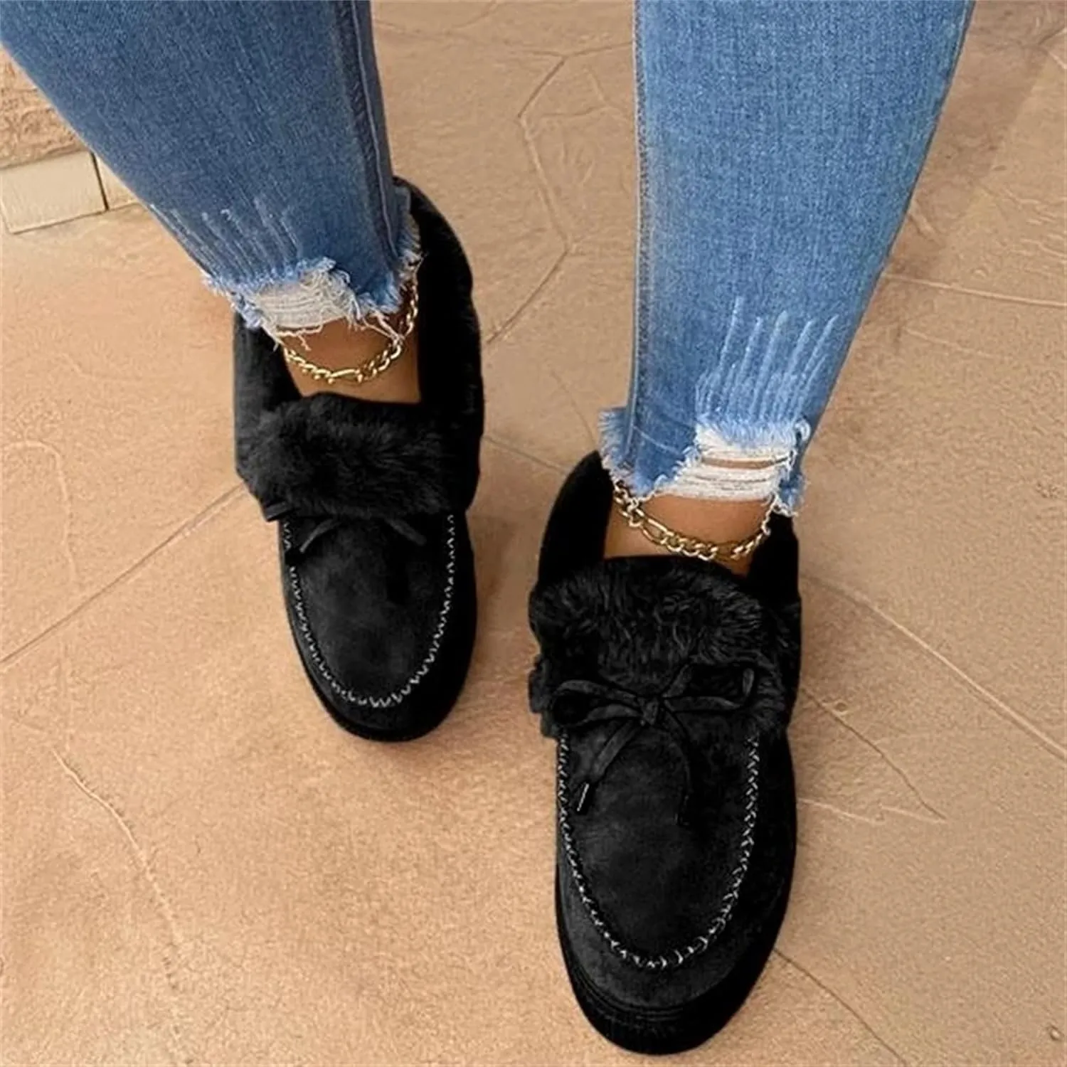 Lausiuoe Womens Boots Ankle Low Heel Pump Ankle Boots Chunky Block Slip on Cutout Closed Toe Stacked Heel Booties Shoes