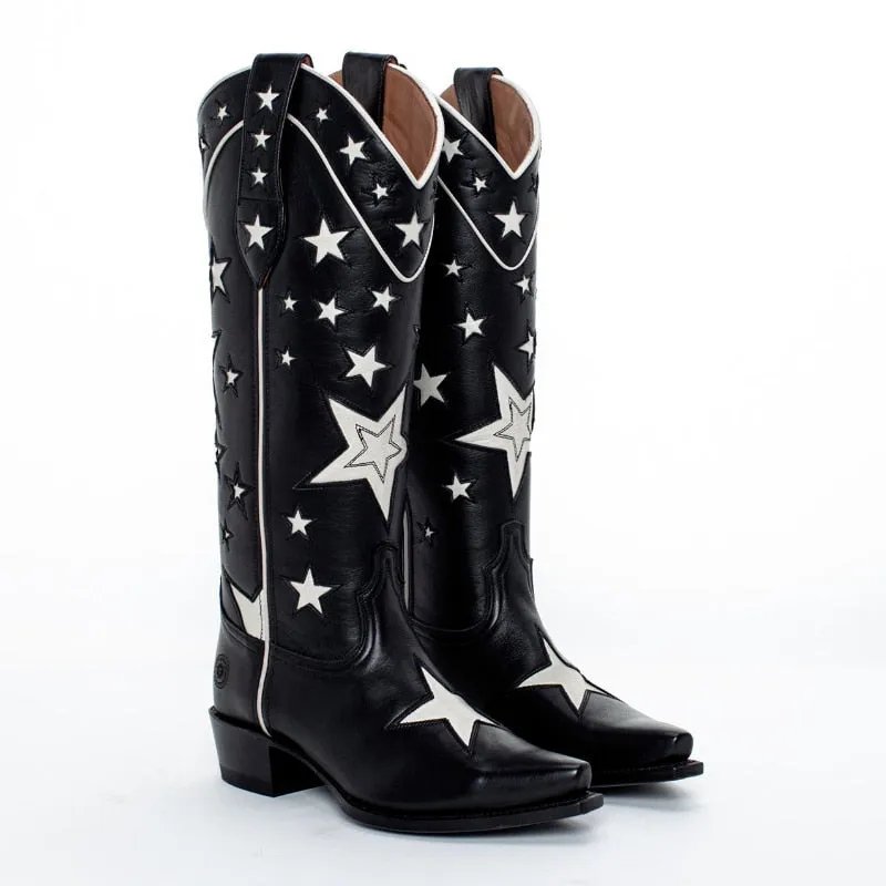 Locomotive Autumn and Winter Pointed Toe High-top Knight Boots