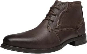Men's Chukka Boots Casual Dress Boots Motorcycle Combat Boots Waterproof Ankle Boots Lace Up Fashion Leather Boots