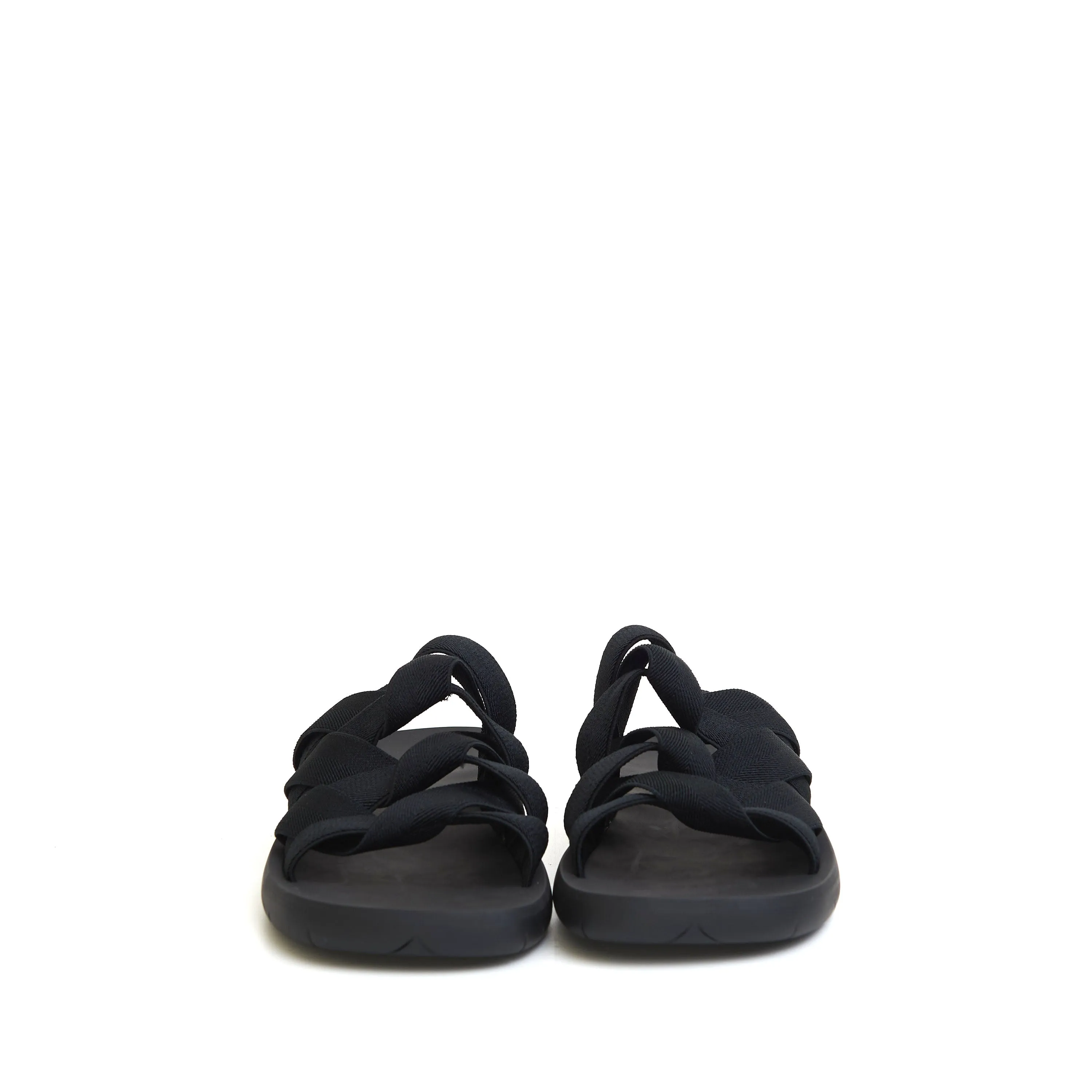 Men's Plat Mule Slide Sandals In Black