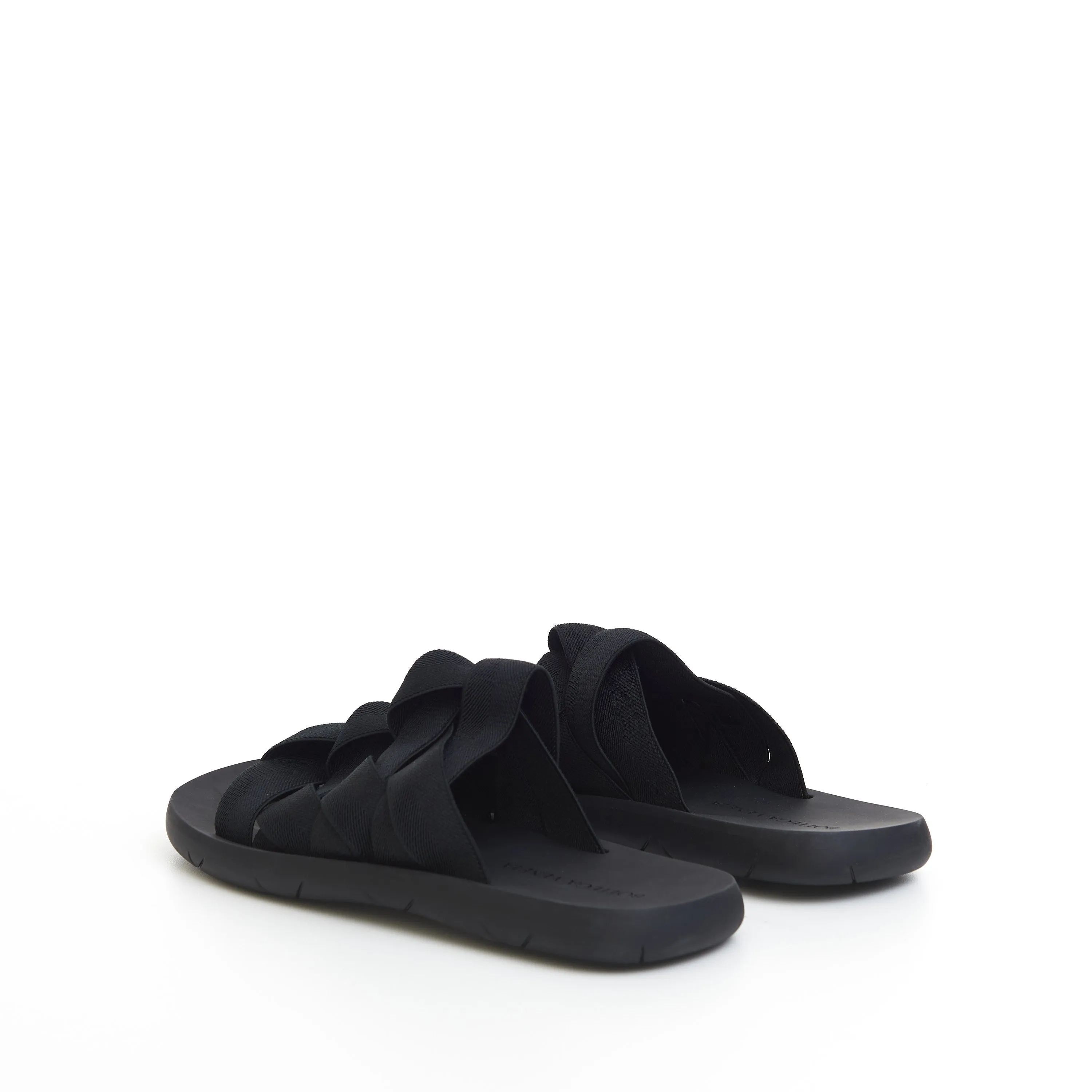 Men's Plat Mule Slide Sandals In Black
