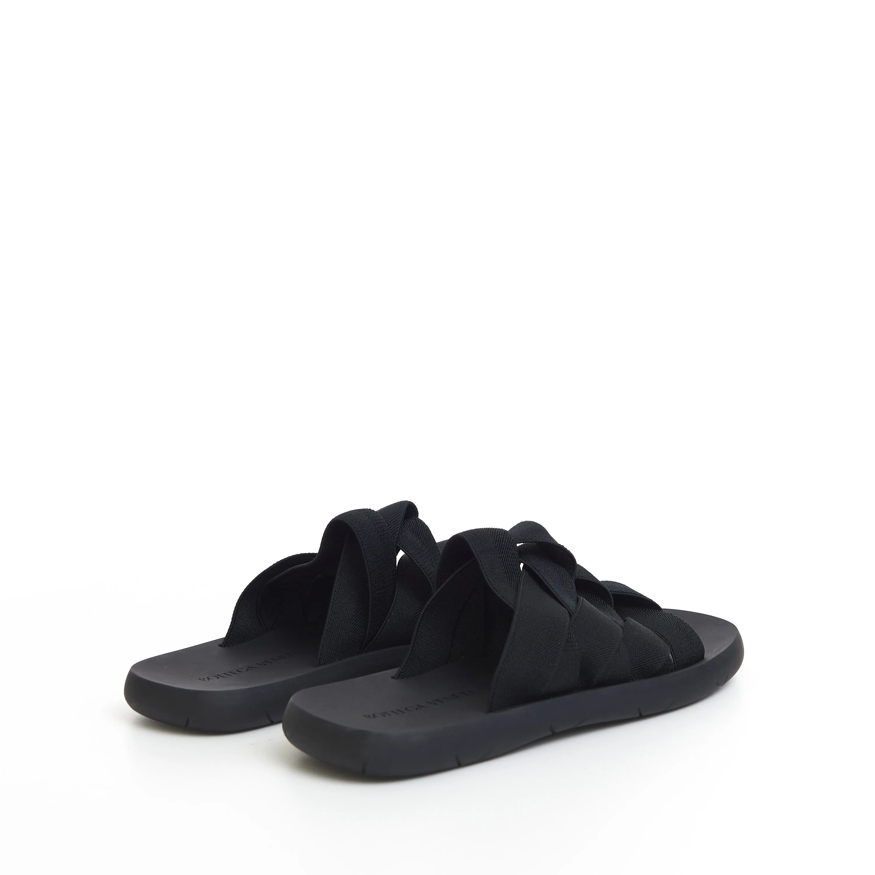 Men's Plat Mule Slide Sandals In Black