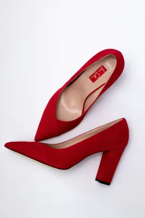 Monroe Red Suede Pump