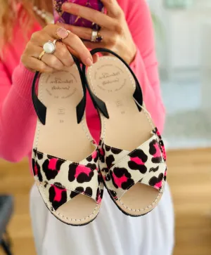 Neon Pink Leopard Peeptoe