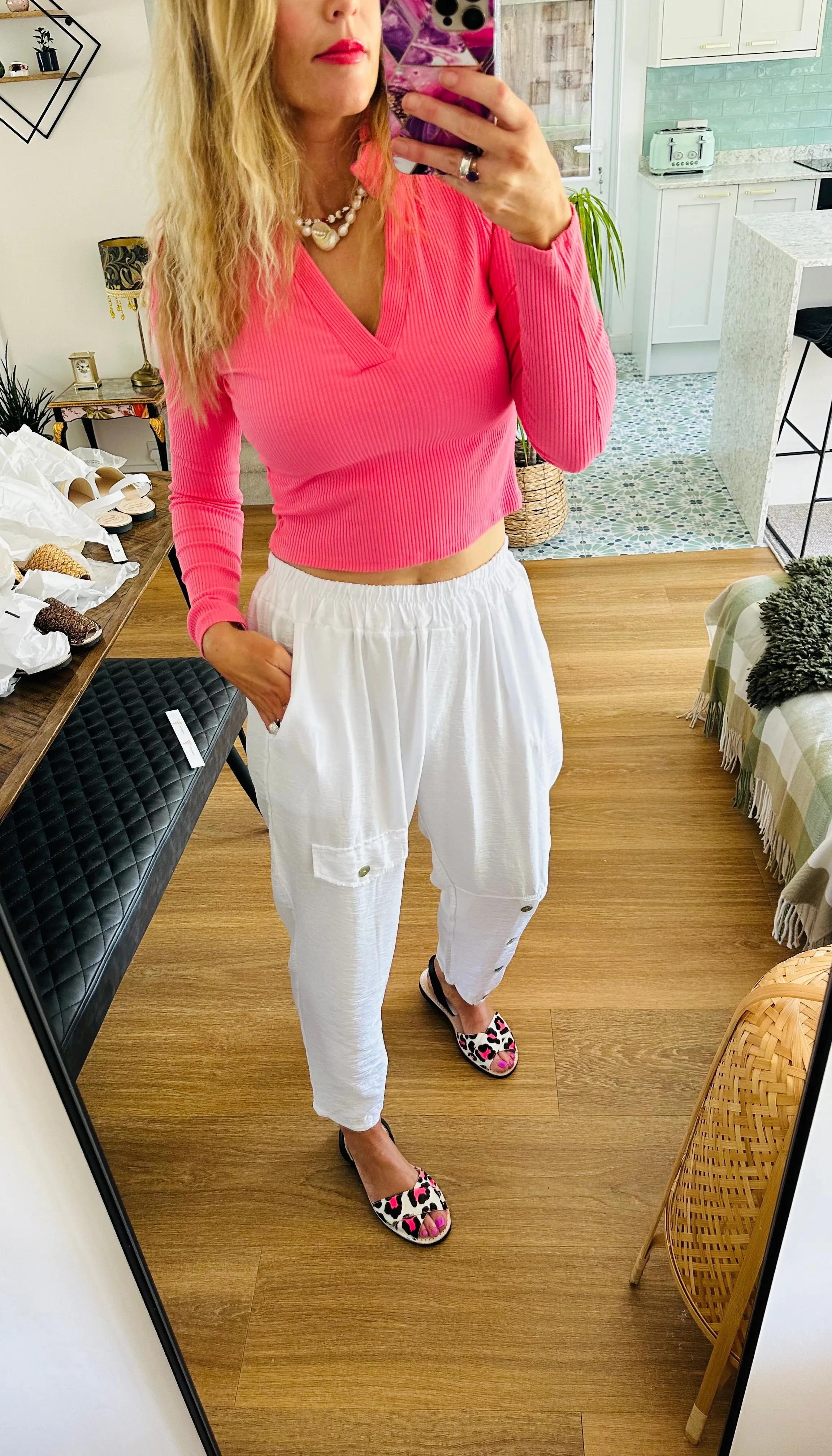 Neon Pink Leopard Peeptoe