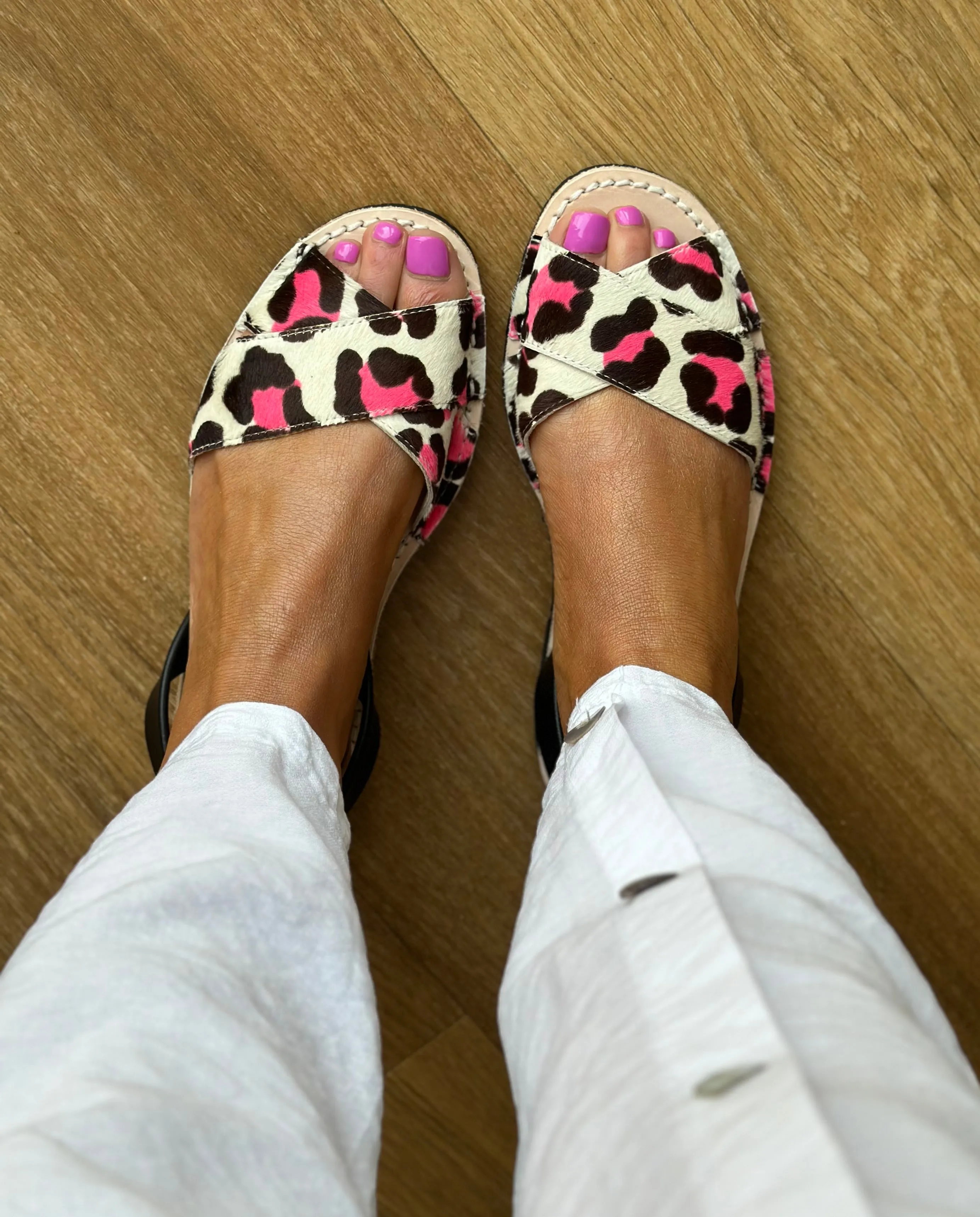 Neon Pink Leopard Peeptoe