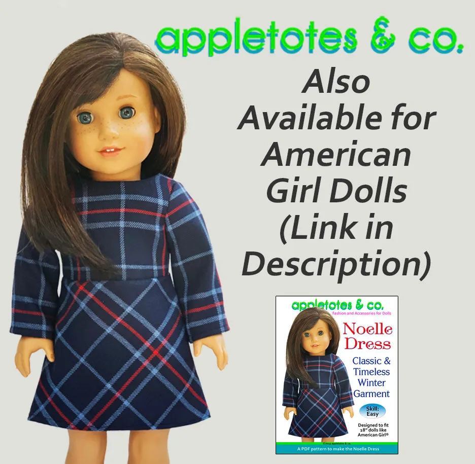 Noelle Dress Sewing Pattern for 14" Dolls
