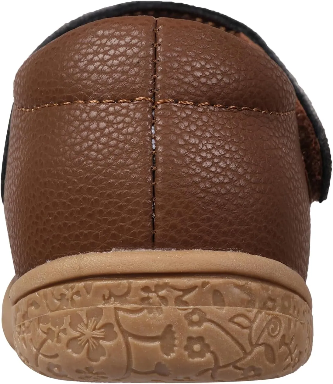 Oomphies Amina Leather Mary Jane Shoes for Girls  Ruffled Dress Shoes with Hook & Loop Closure, Soft Cushion Footbed