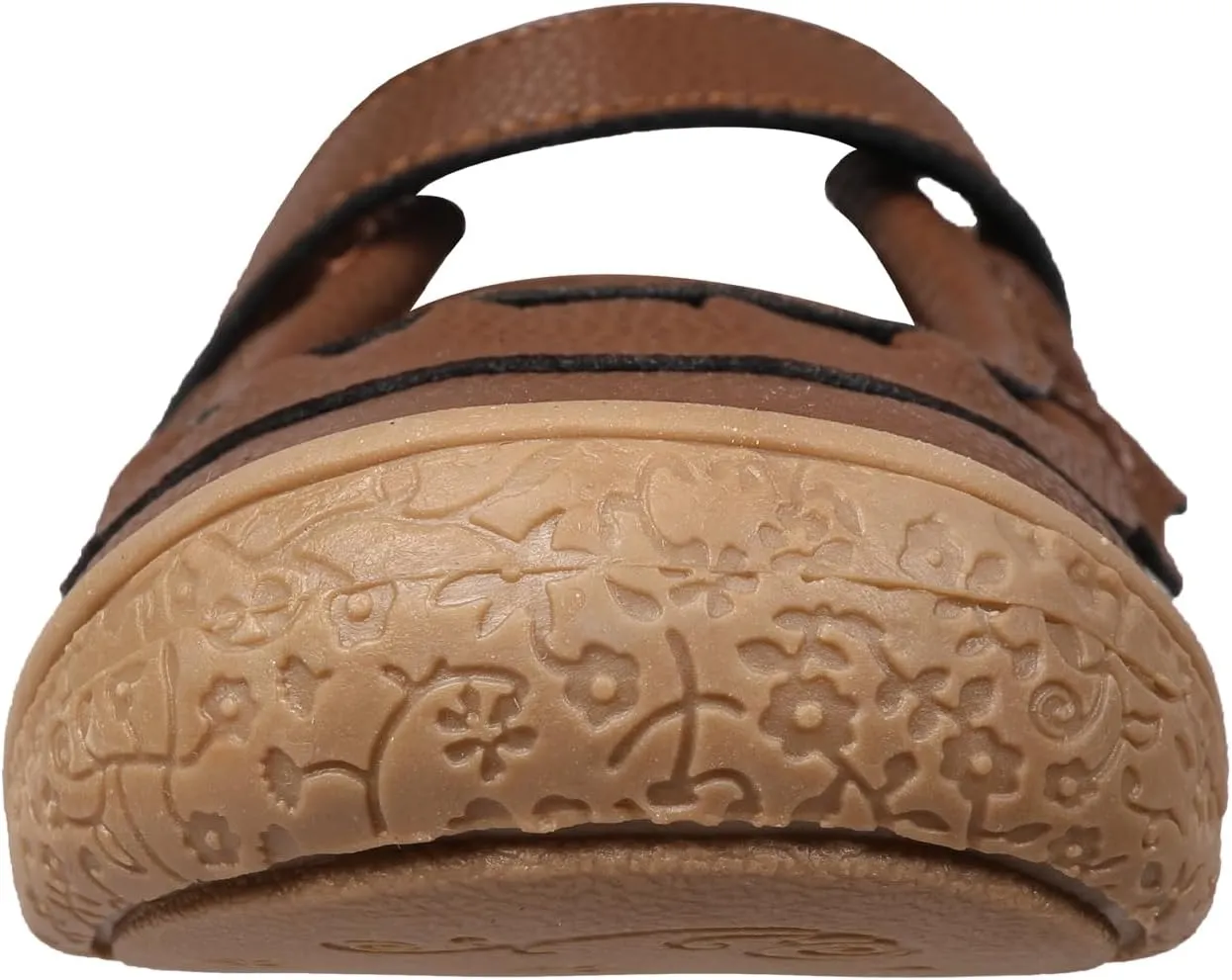 Oomphies Amina Leather Mary Jane Shoes for Girls  Ruffled Dress Shoes with Hook & Loop Closure, Soft Cushion Footbed