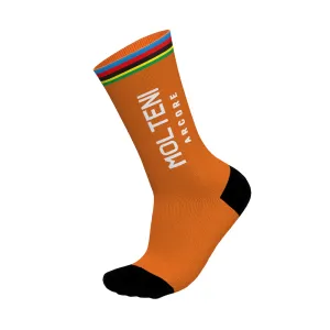 Orange MOLTENI Retro Cycling Socks