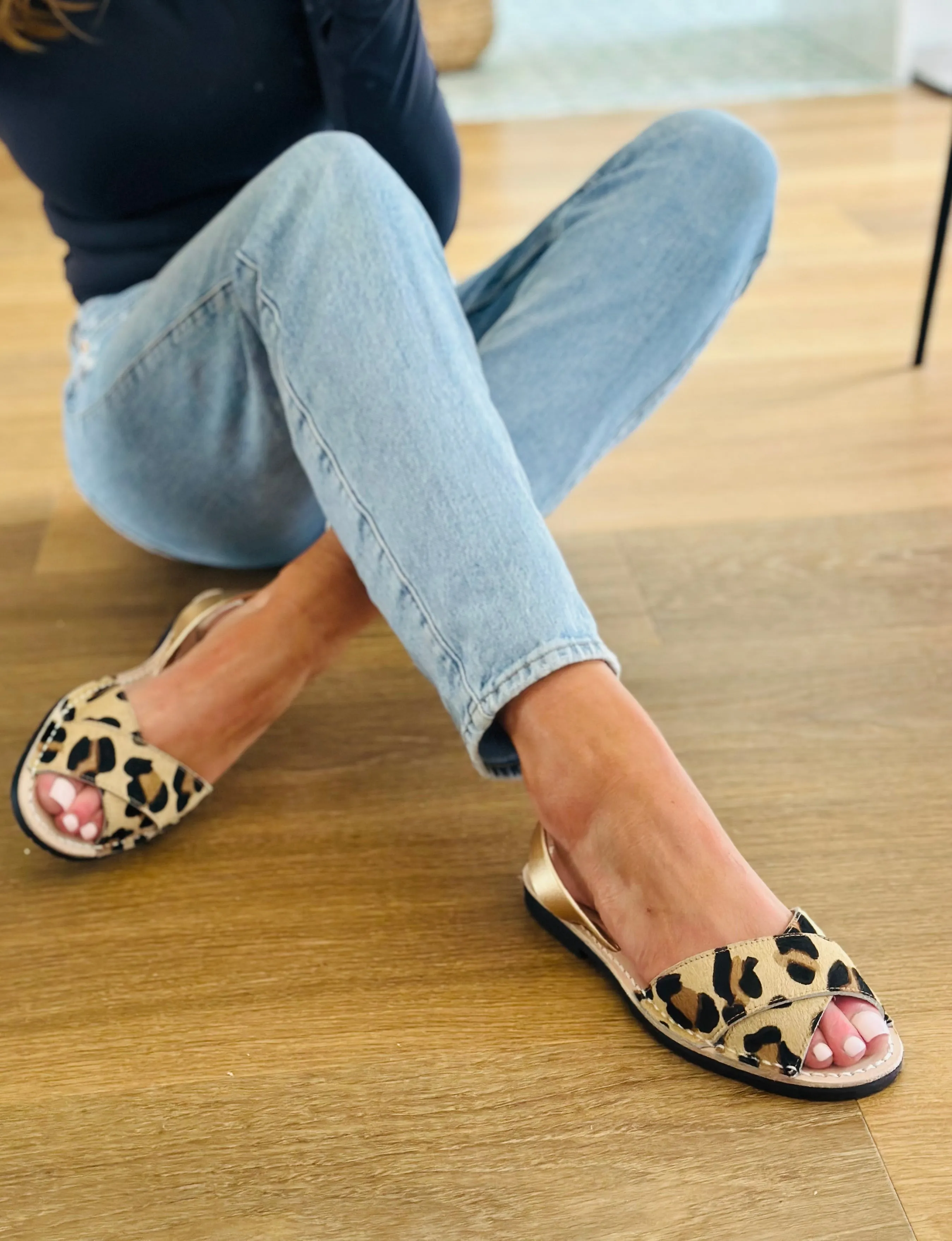 Pattie Leopard Print Peeptoe
