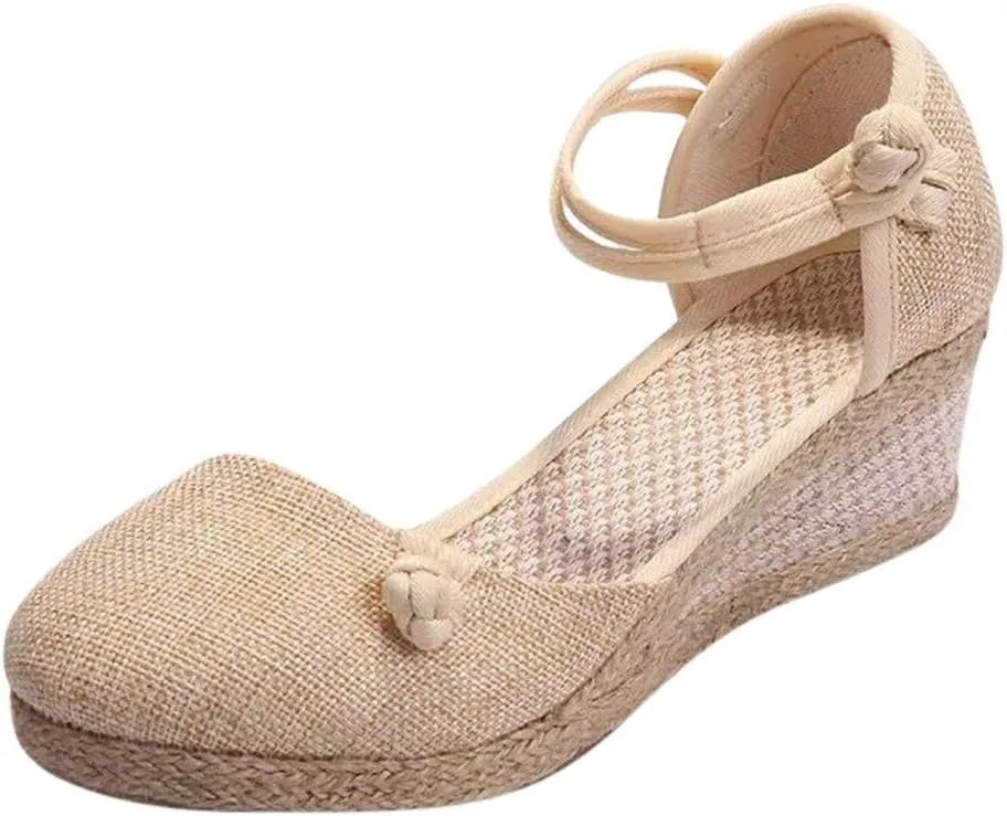 Platform Sandals Summer Low Wedges Womens Comfortable Open Toe Sandal Walking Sandals Women Comfort Arch Support