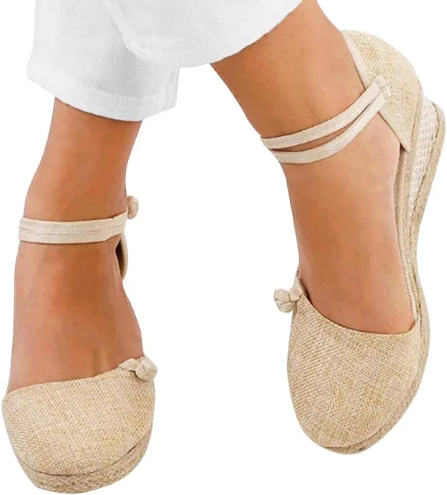 Platform Sandals Summer Low Wedges Womens Comfortable Open Toe Sandal Walking Sandals Women Comfort Arch Support