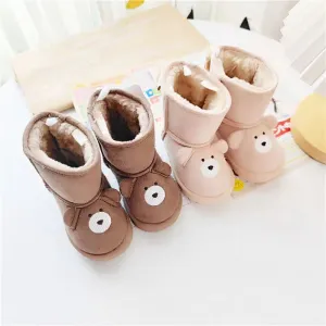 Pompom Tail Bear Plush Baby Snow Boots