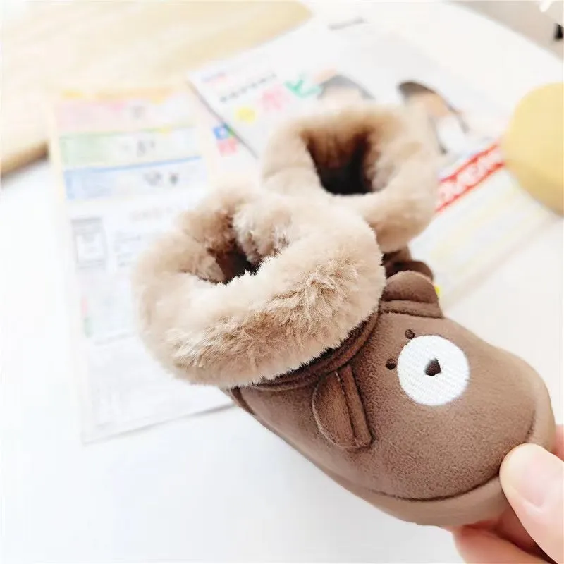 Pompom Tail Bear Plush Baby Snow Boots