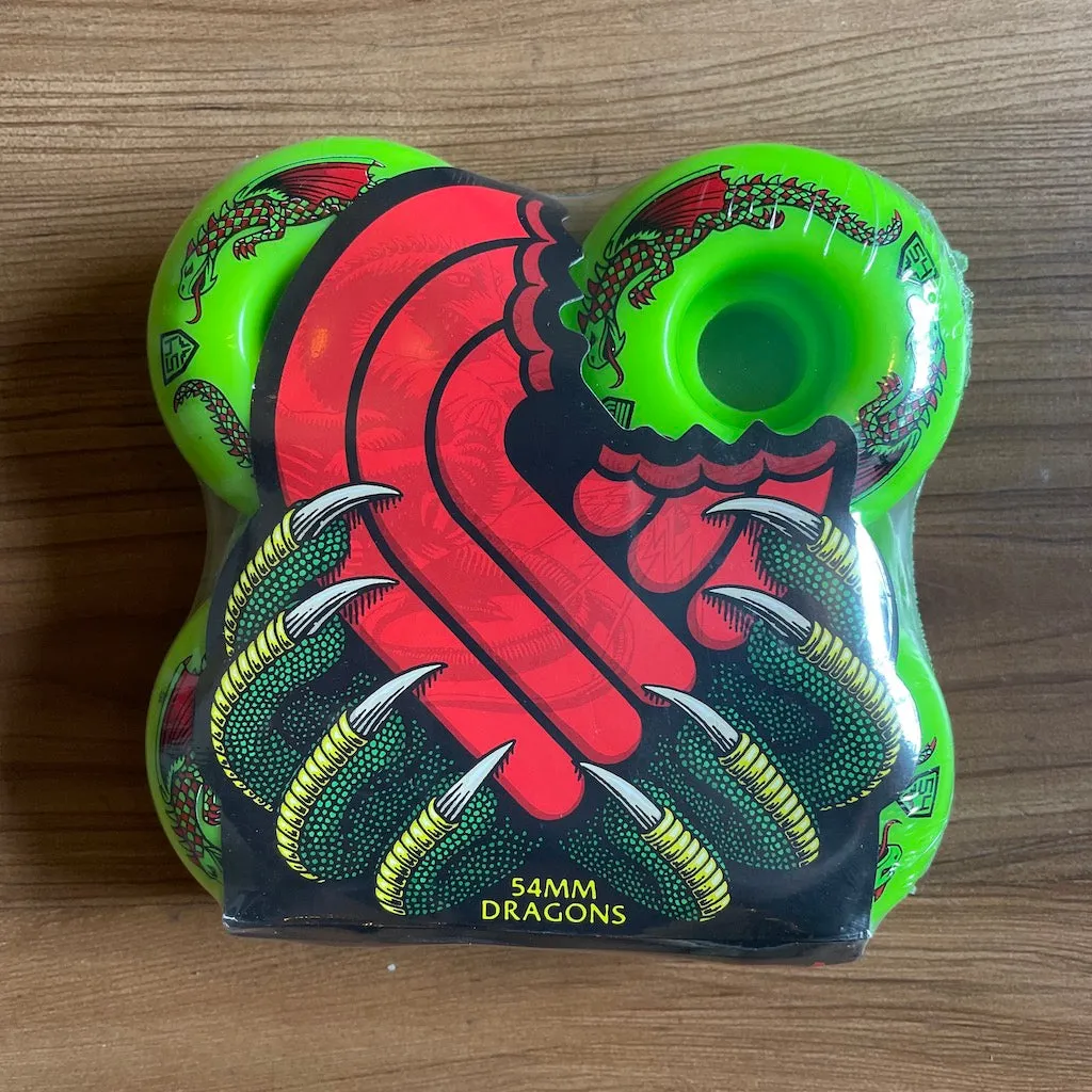 POWELL PERALTA - Dragon Formula Green (52/53/54mm) Skateboard Wheels