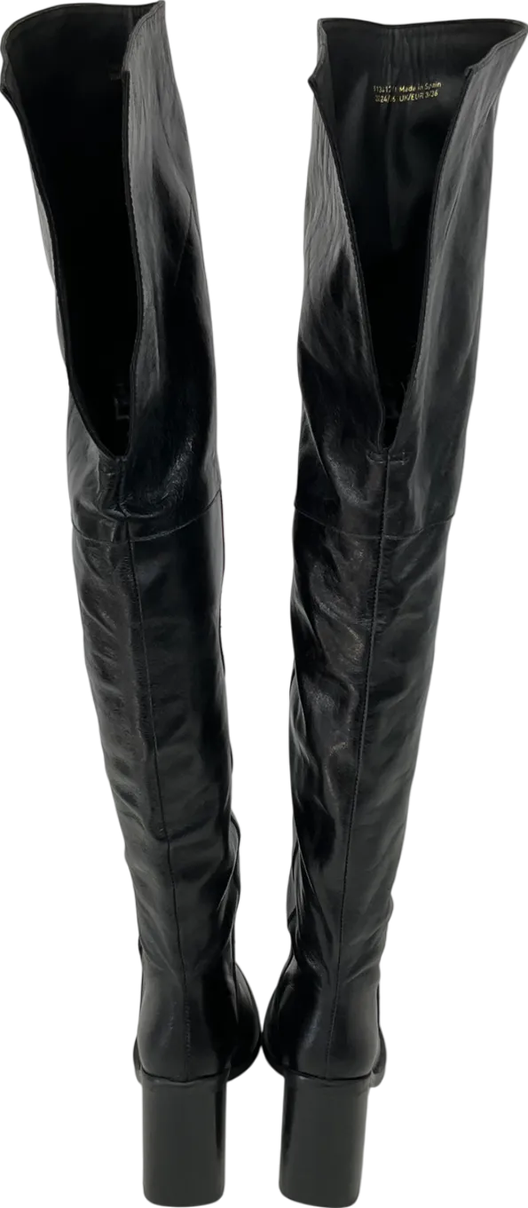 River Island Black Over The Knee Boots UK 3 EU 36 