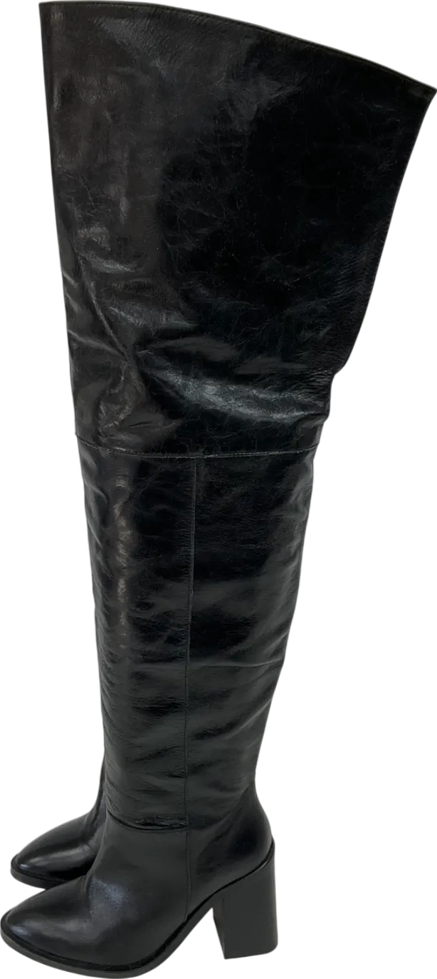 River Island Black Over The Knee Boots UK 3 EU 36 