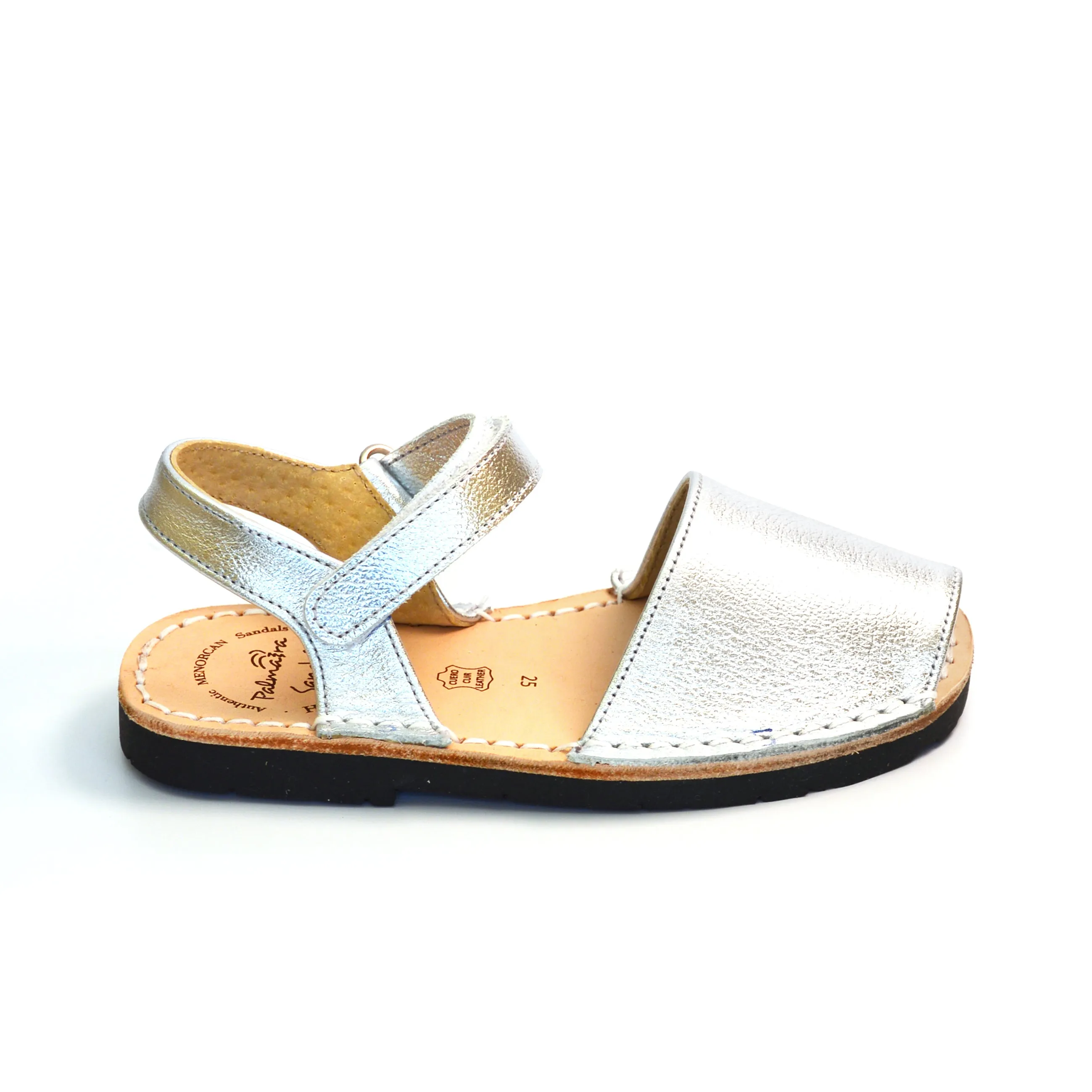 Silver Leather Hook and Loop