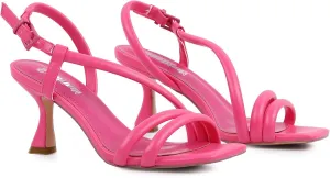 Strappy Heels for Women Chunky Heel Sexy Open Square Toe Heeled Sandals Comfortable Ankle Strap Summer Shoes for Woman Holiday Party Wedding Dress Pumps