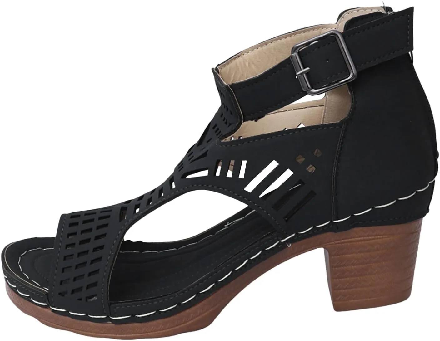 Summer Versatile Chunky Heel Sandals for Women Slingback Heels for Party Wedding Block Chunky Going Out Shoes