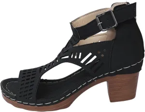 Summer Versatile Chunky Heel Sandals for Women Slingback Heels for Party Wedding Block Chunky Going Out Shoes
