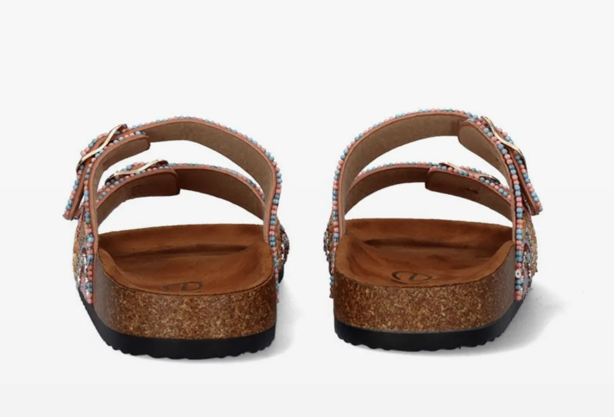 Tan Multi Color Sandal