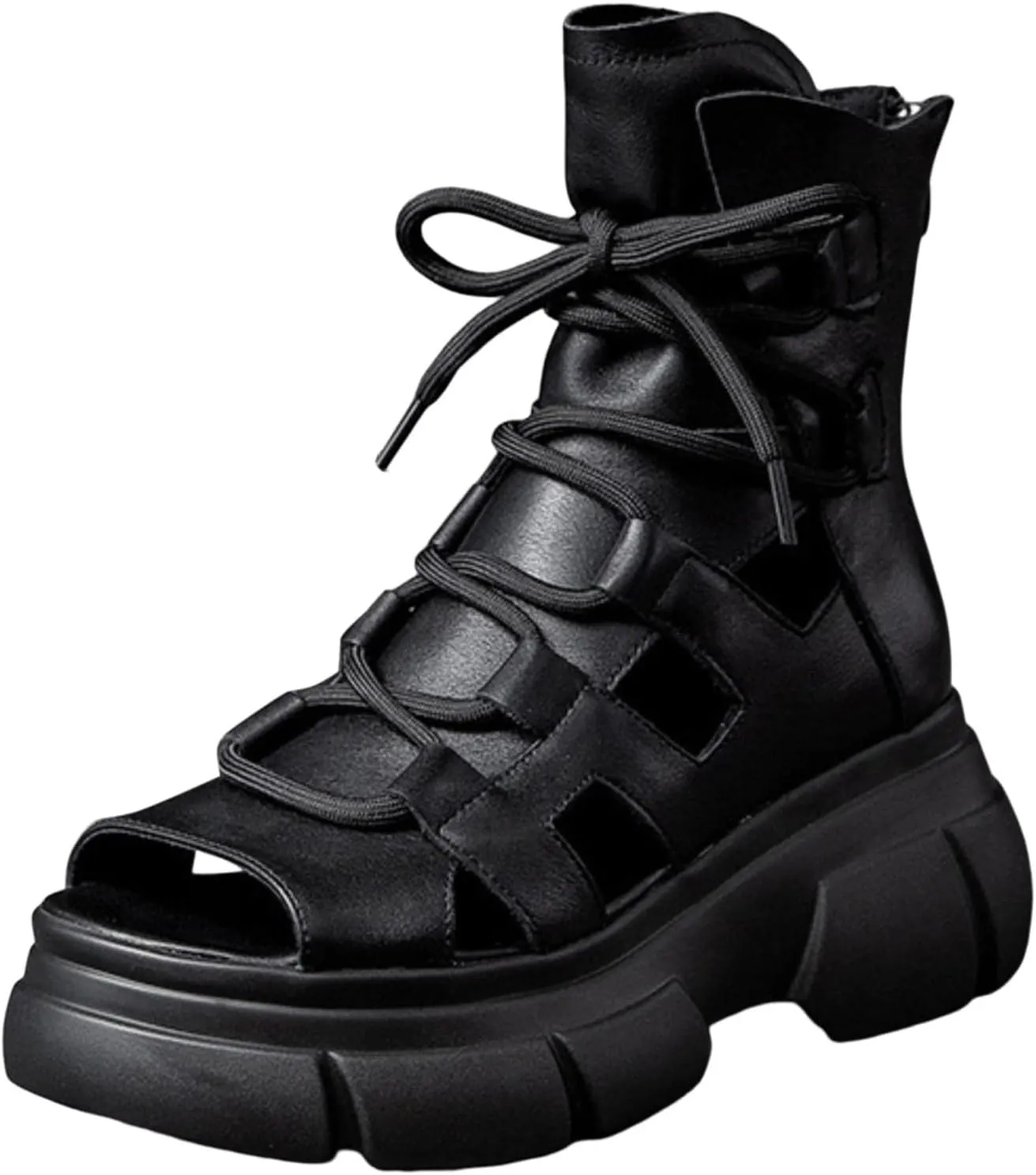 Wedge Sandal for Women Ankle Strap Flatform Arch Support Fish Mouth Toe Muffin Platform Shoes Waterproof Lightweight Comfort