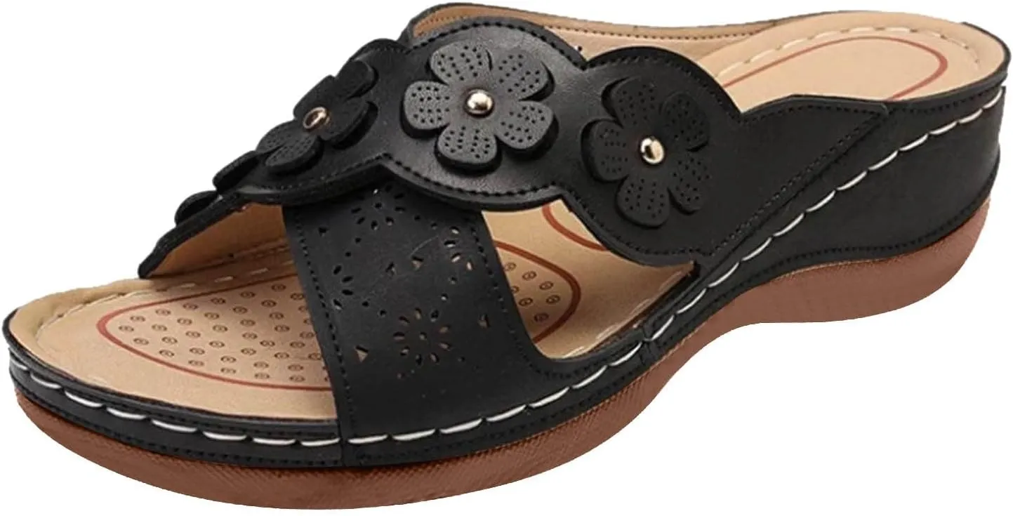 Wedges Shoes for Women Sandals with Arch Support Comfortable Sandals Women Flip Flops Dressy Summer Womens Slide Wedges
