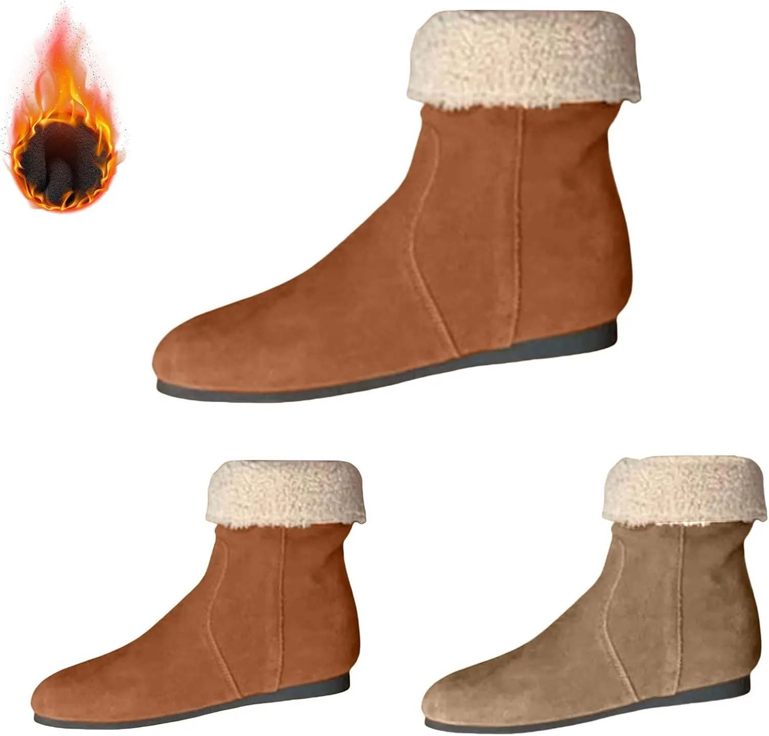 Women Snow Boots Knee High Boots Women Wide Calf Women Shoes Fall Womens Winter Dress Shoes Chunky Heel Boots