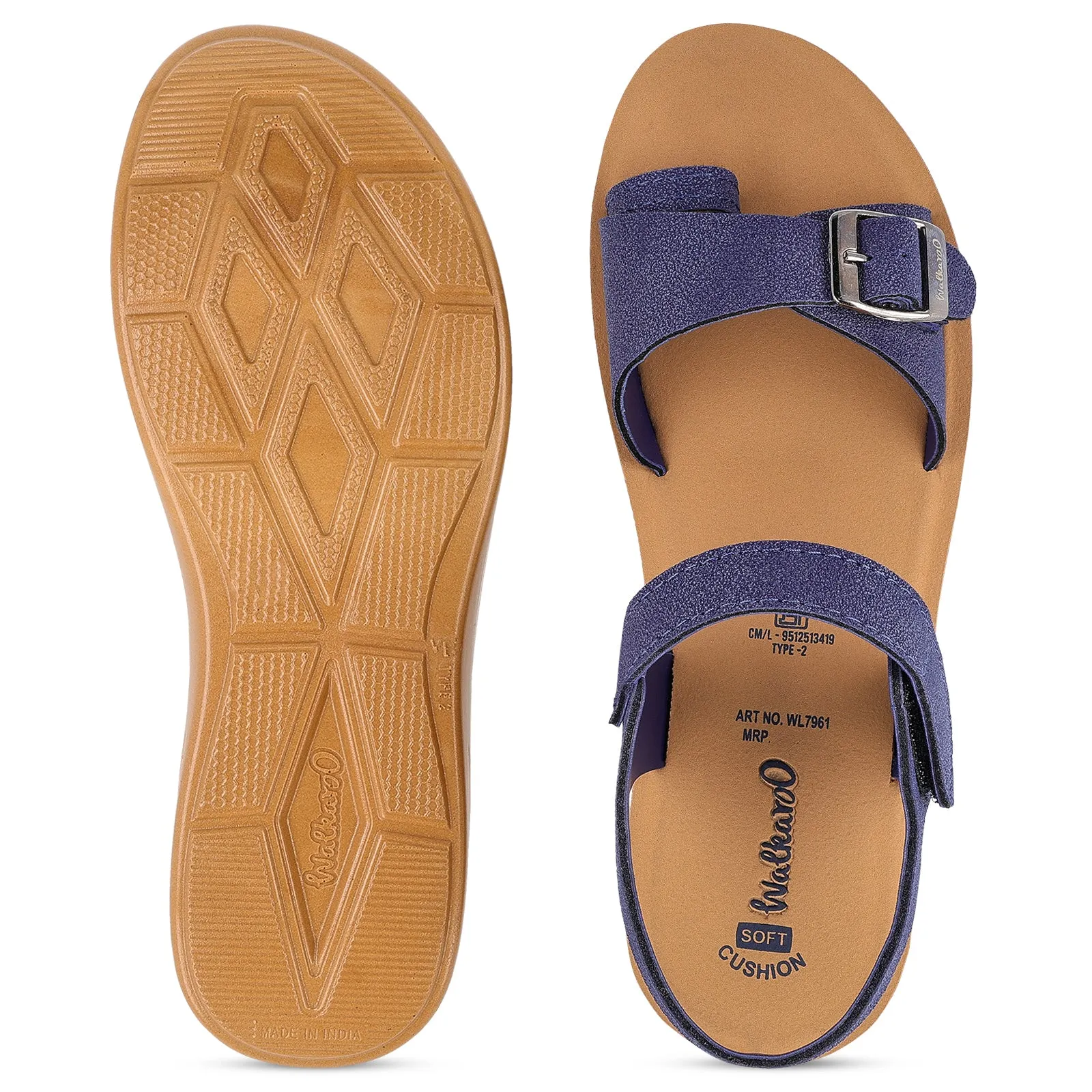 Women's Daily Wear Sandal  - WL7961 Blue Beige
