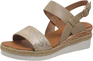 Women's Espadrilles Orthopedic Sandals Open Toe Arch Support Summer Platform Sandals Lightweight Comfy Casual Wedge Shoes Beach Dress Comfortable Slip on Dress Sandal