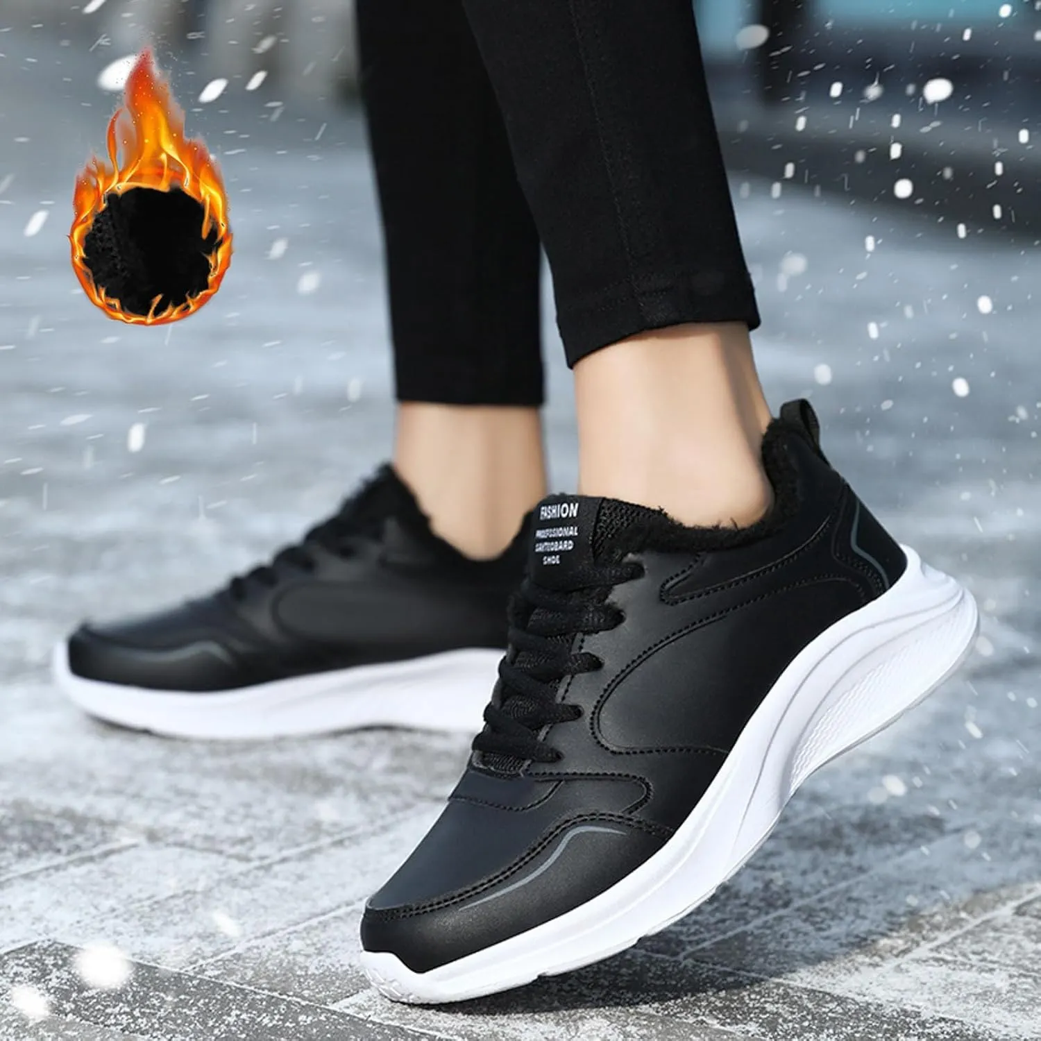 Womens Snow Boots Waterproof Anti-slip Winter Boots Classic Fur Lined Booties Cold Weather Lace Up Ankle Boots Thickening Winter Shoes Walking Hiking Booties